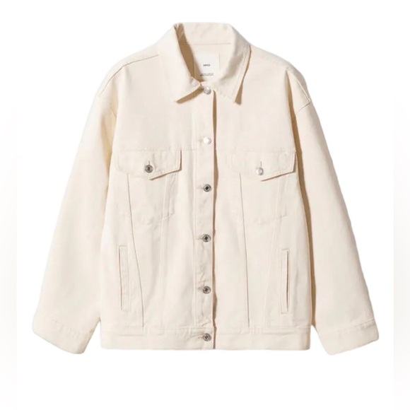 Mango Jackets & Blazers - Mango Cream Denim Jacket